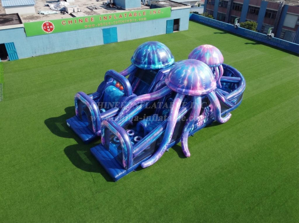T7-5090 Jellyfish Theme Inflatable Obstacle Courses