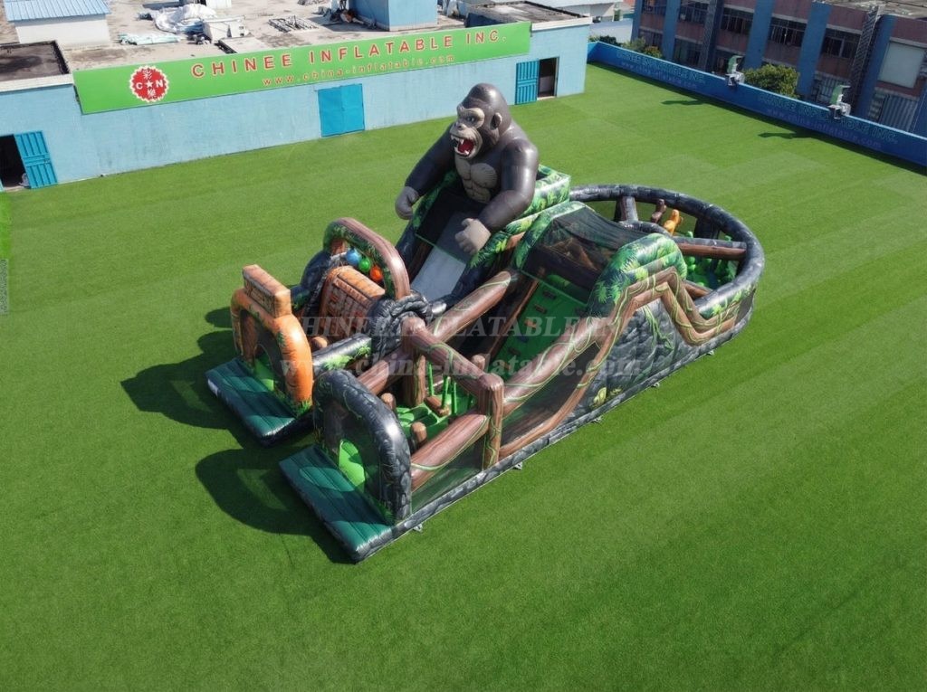 T7-5093 King Kong Theme Inflatable Obstacle Courses