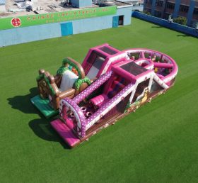 T7-5101 Masha And The Bear Theme Inflatable Obstacle Courses