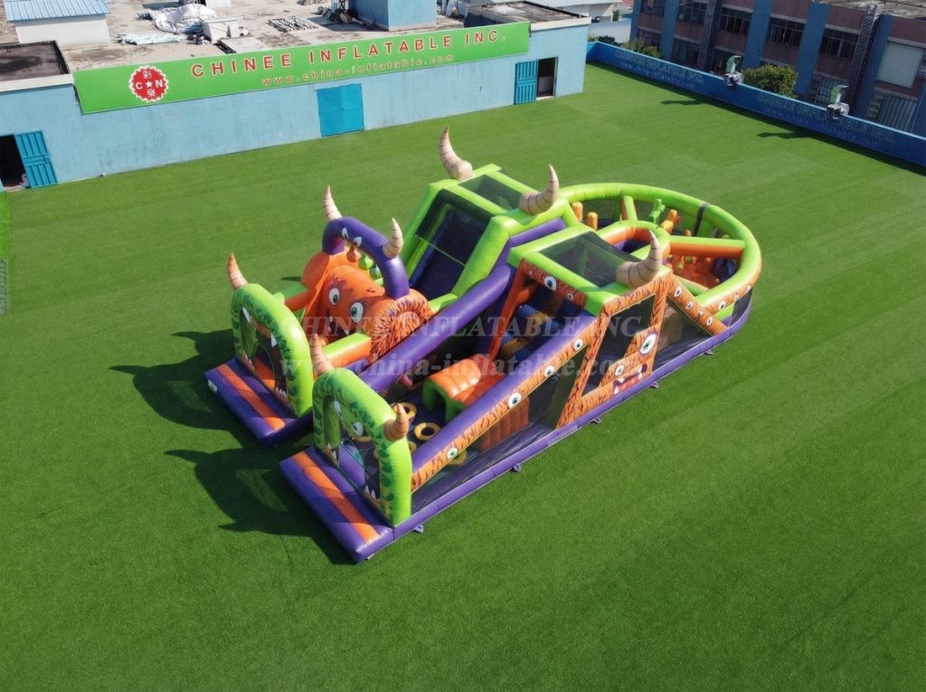 T7-5111 Monster Theme Inflatable Obstacle Courses