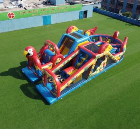 T7-5121 Parrot Theme Inflatable Obstacle Courses