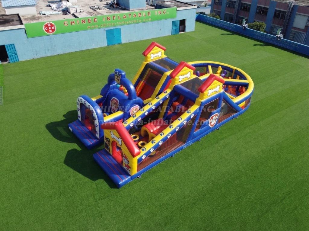 T7-5122 Paw Patrol Theme Inflatable Obstacle Courses