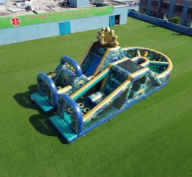 T7-5123 Peacock Theme Inflatable Obstacle Courses