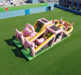 T7-5126 Pig Theme Inflatable Obstacle Courses