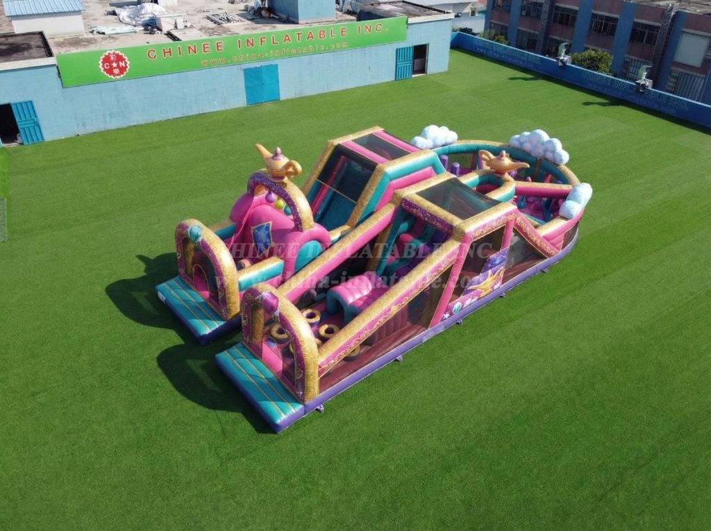 T7-5145 Shimmer & Shine Theme Inflatable Obstacle Courses