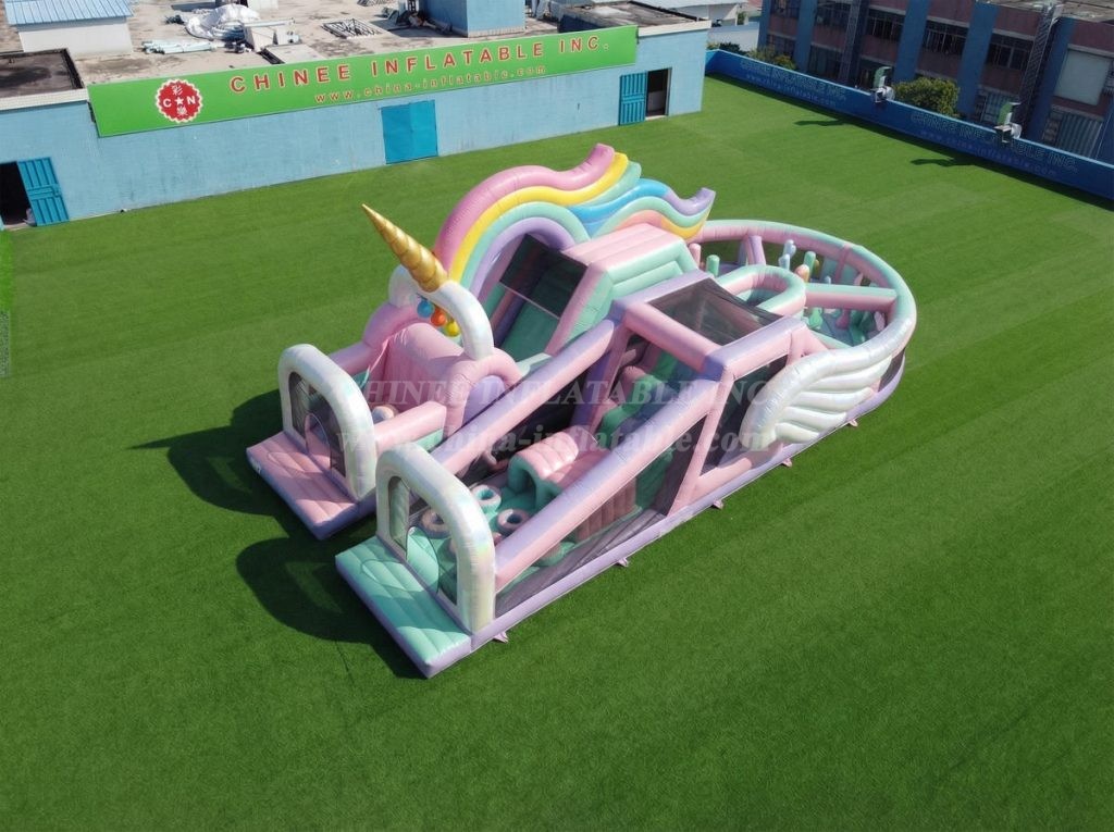 T7-5179 Unicorn Theme Inflatable Obstacle Courses