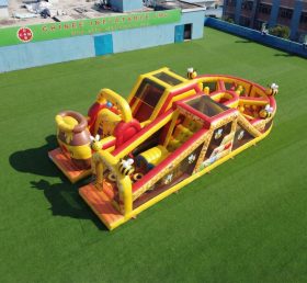 T7-5184 Winnie The Pooh Theme Inflatable Obstacle Courses