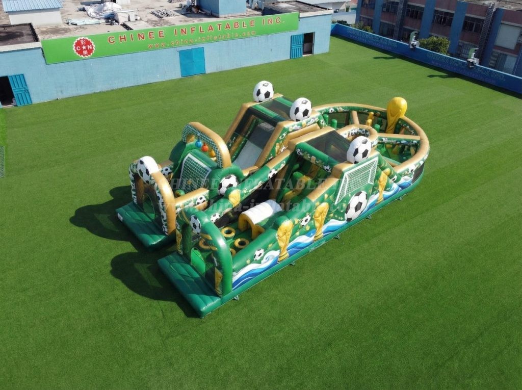 T7-5187 World Cup Theme Inflatable Obstacle Courses