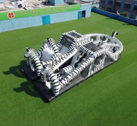 T7-5188 Zebra Theme Inflatable Obstacle Courses