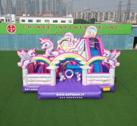 T8-1772 Unicorn Theme Bouncy Castle with Slide