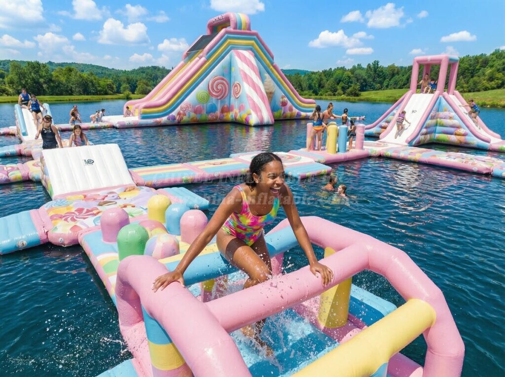 S626 Candy Theme Inflatable Water Park