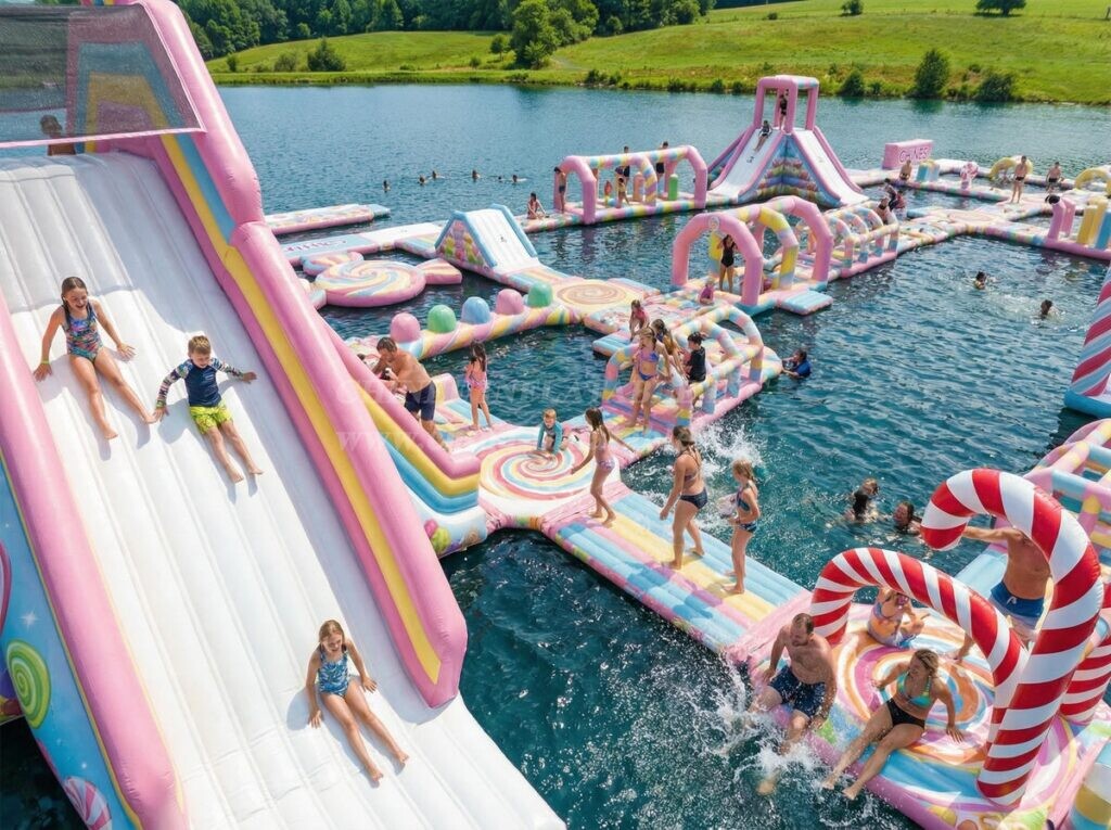 S626 Candy Theme Inflatable Water Park