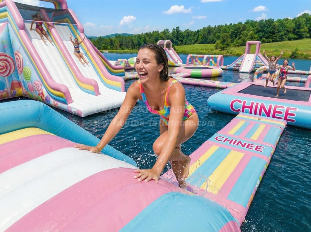 S626 Candy Theme Inflatable Water Park