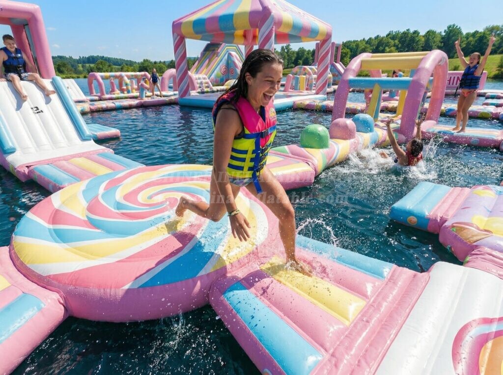 S626 Candy Theme Inflatable Water Park