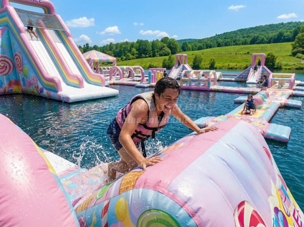 S626 Candy Theme Inflatable Water Park