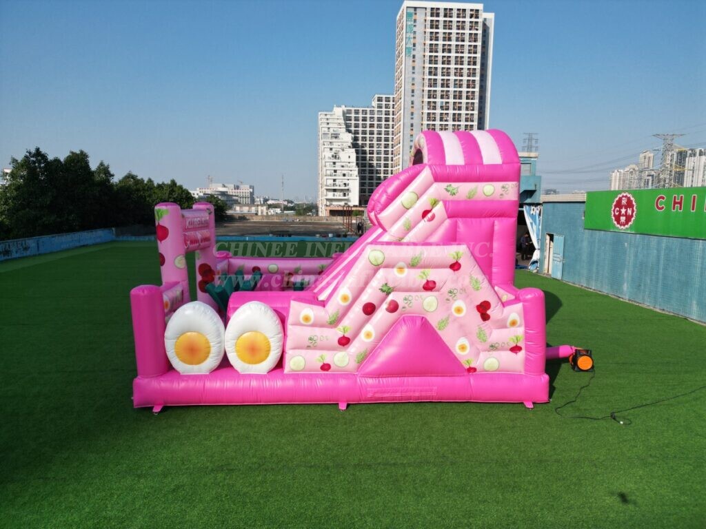 T8-5002 Custom “Pink Soup” Theme Inflatable Playground