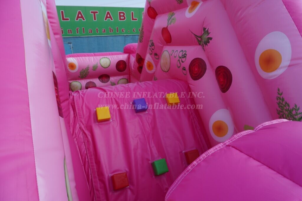 T8-5002 Custom “Pink Soup” Theme Inflatable Playground