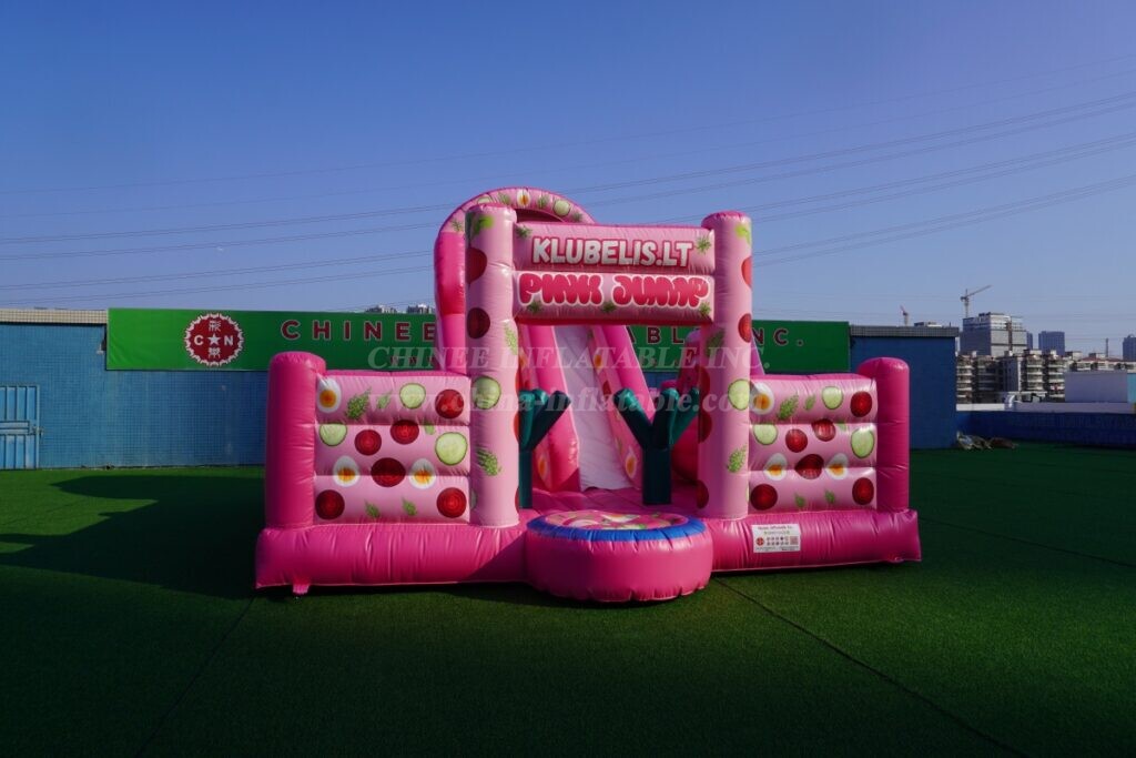 T8-5002 Custom “Pink Soup” Theme Inflatable Playground