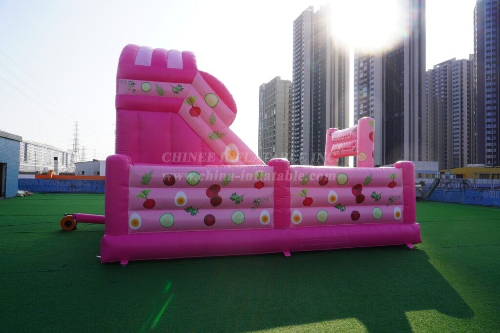 T8-5002 Custom “Pink Soup” Theme Inflatable Playground
