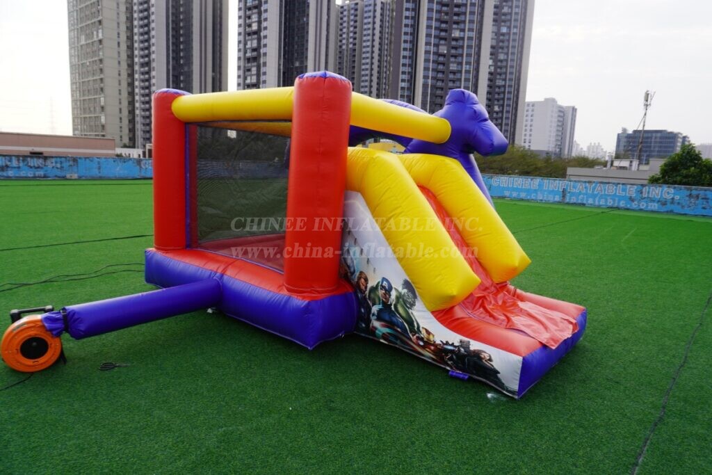 T2-4396C Avengers Inflatable Bounce House with Slide