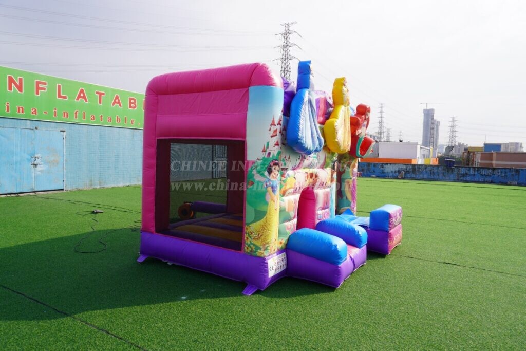 T2-4794B Princess Party Theme Inflatable Castle with Slide