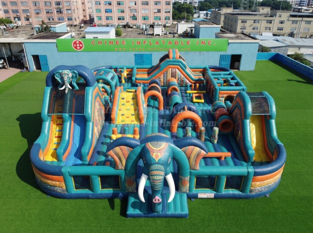 GF3-1454 Elephant Theme Inflatable Playground