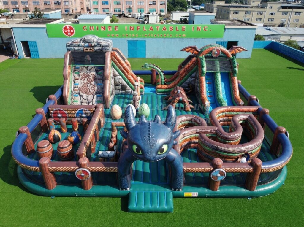GF3-1468 How To Train Your Dragon Theme Inflatable Playground