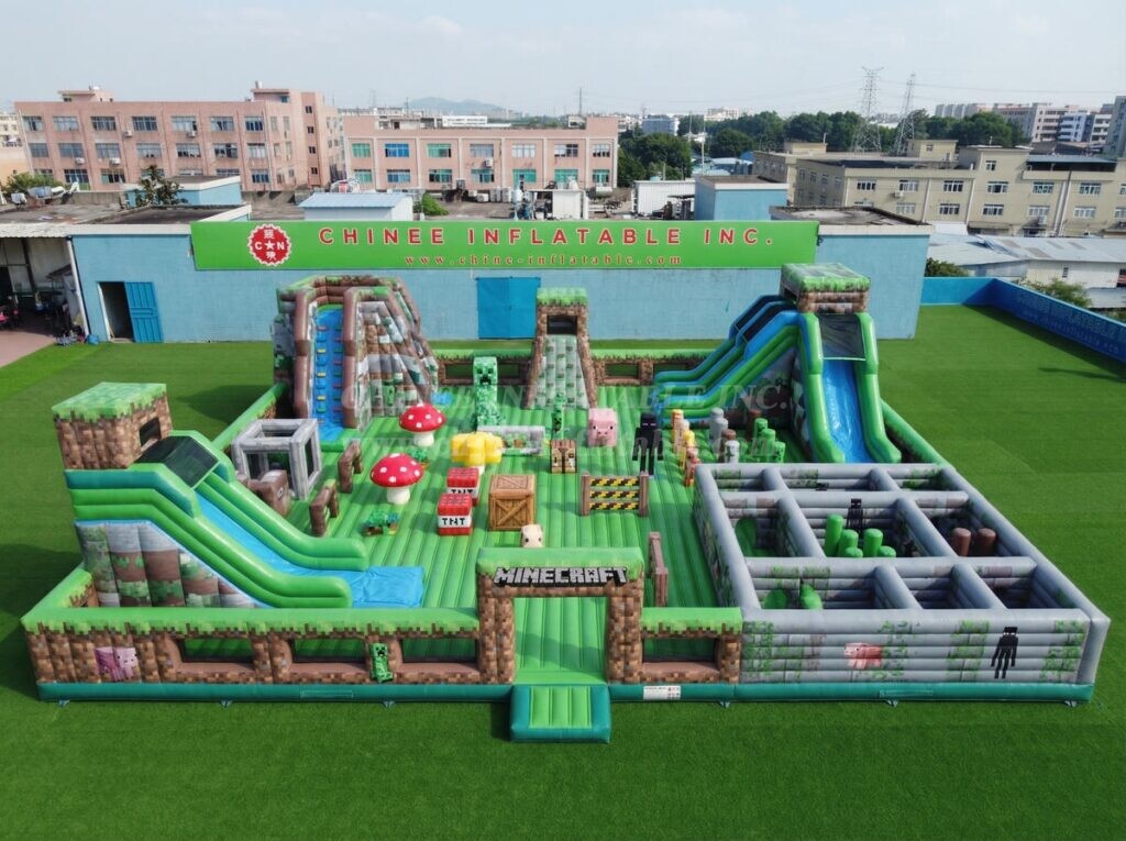GF3-1480 Minecraft Theme Inflatable Playground
