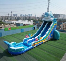 GS2-125 Dolphin Theme Giant Inflatable Water Slide