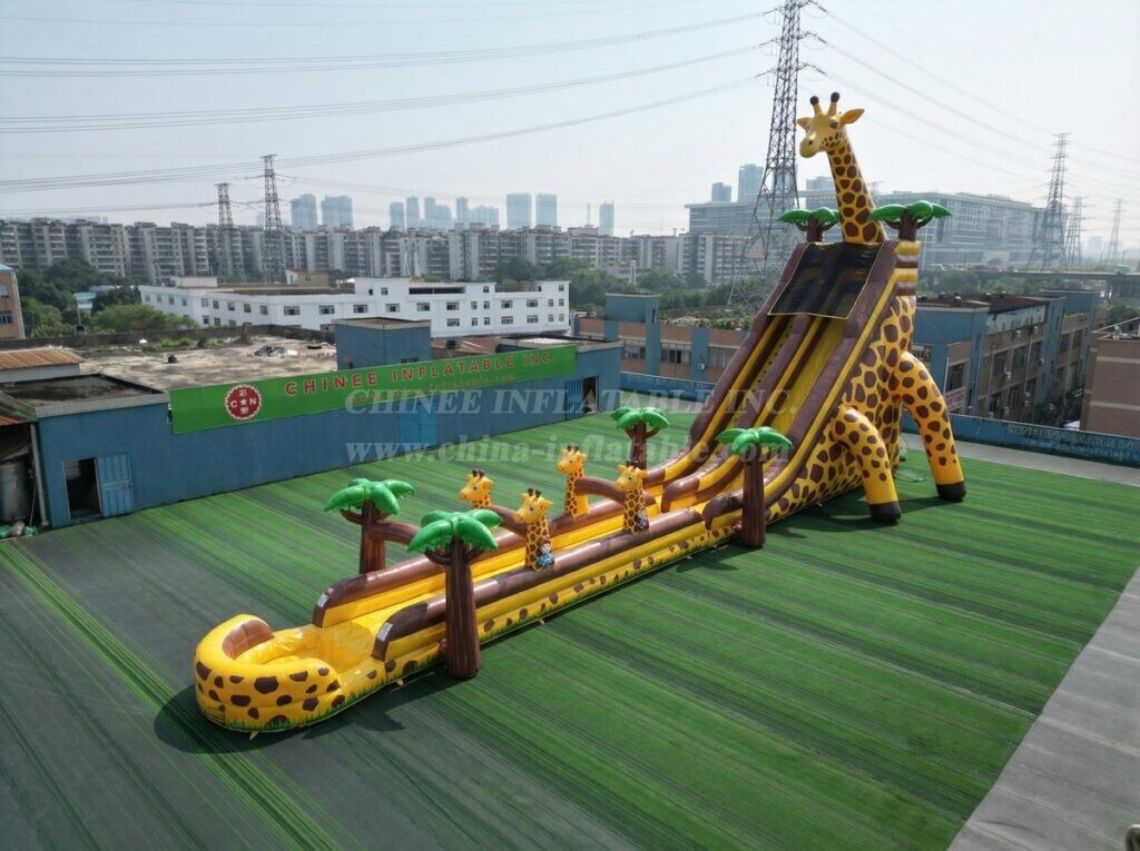 GS2-126 Giraffe Theme Giant Inflatable Water Slide