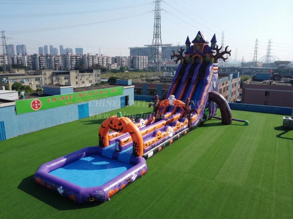 GS2-139 Halloween Theme Giant Inflatable Water Slide