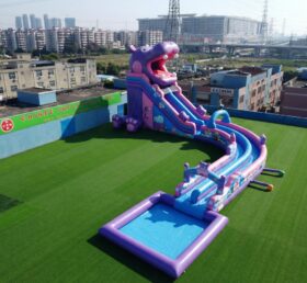 GS2-141 Hippo Theme Giant Inflatable Water Slide