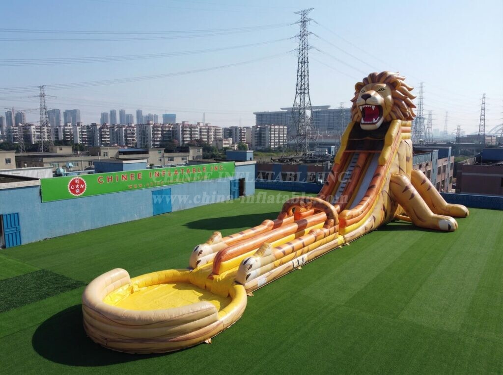 GS2-149 Lion Theme Giant Inflatable Water Slide