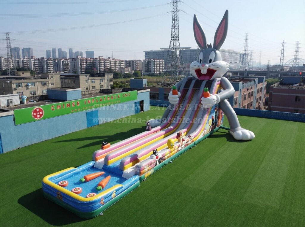 GS2-152 Looney Tunes Theme Giant Inflatable Water Slide