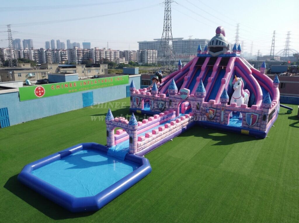 GS2-160 Nella Knight Theme Giant Inflatable Water Slide