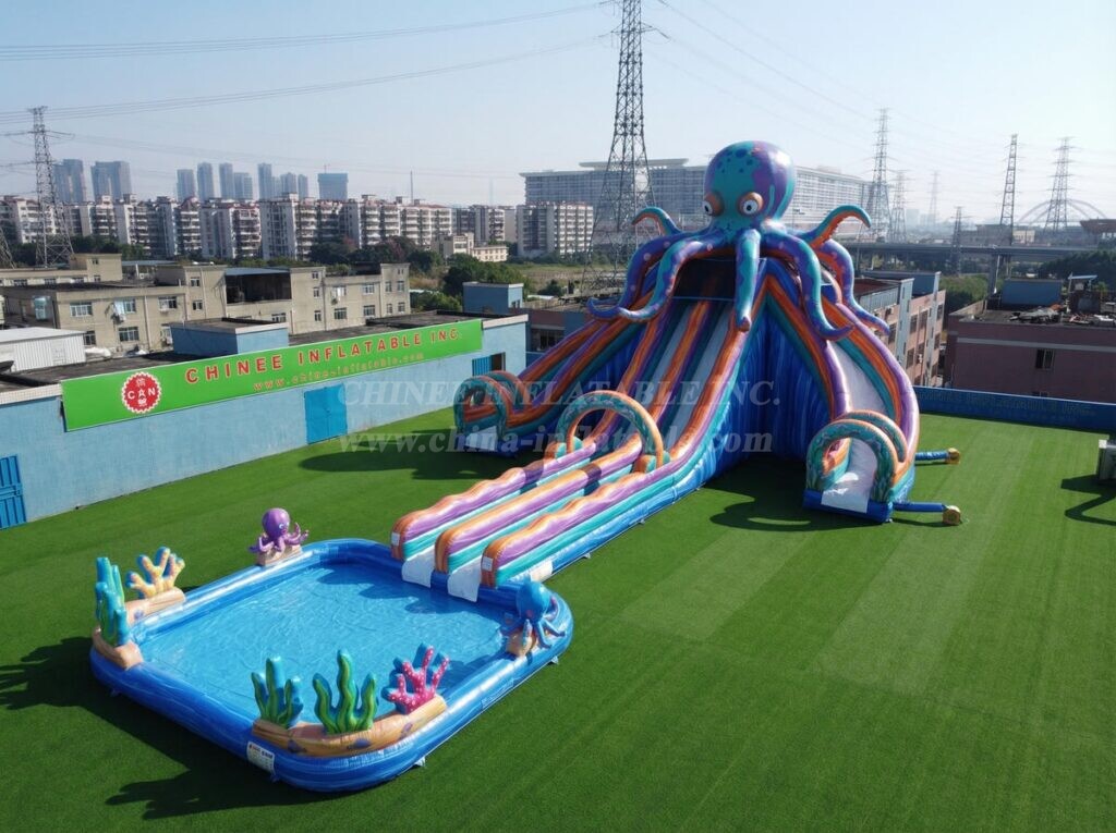 GS2-164 Octopus Theme Giant Inflatable Water Slide