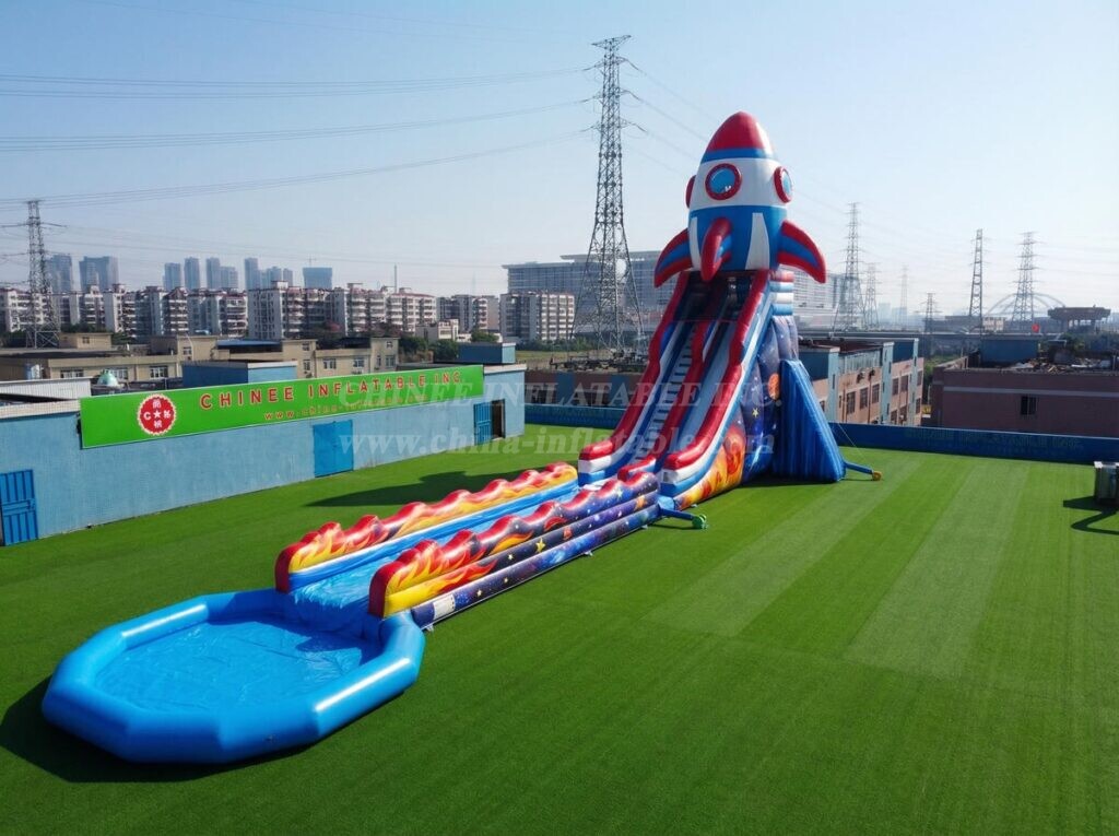 GS2-180 Rocket Theme Giant Inflatable Water Slide