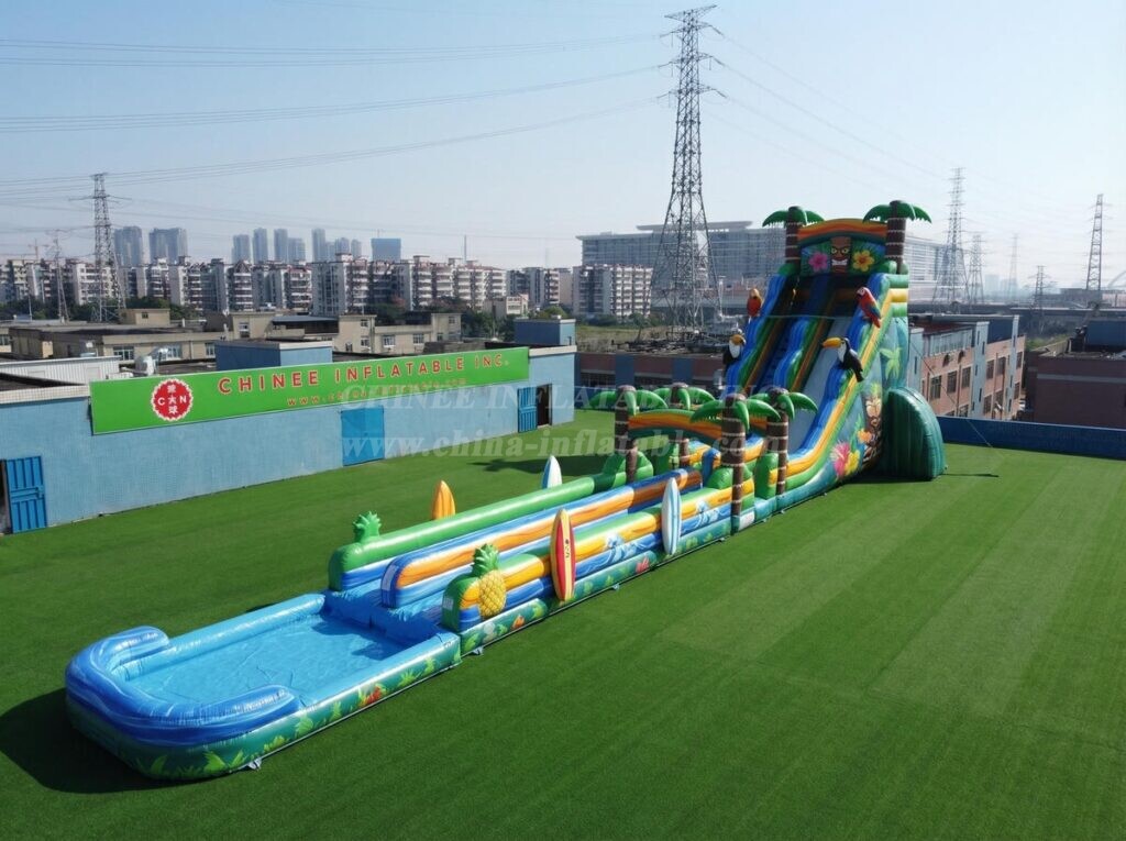 GS2-198 Tropical Theme Giant Inflatable Water Slide
