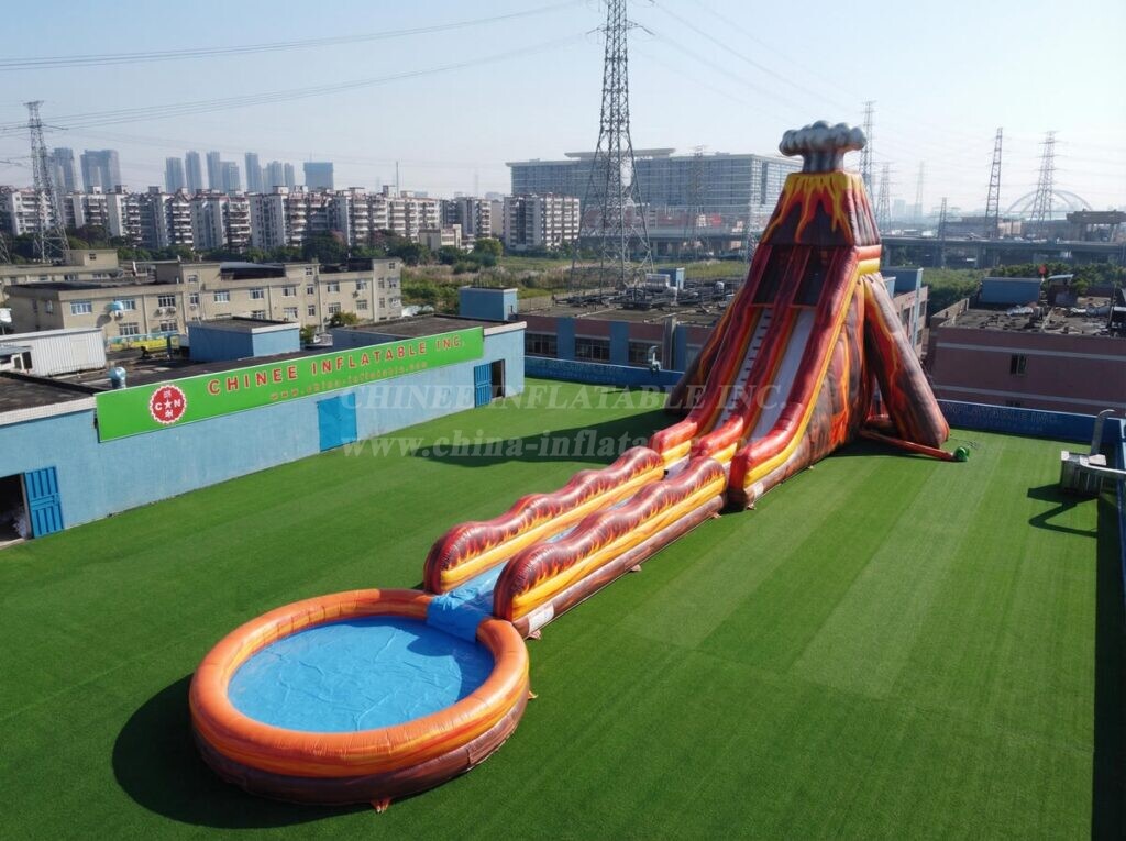 GS2-202 Volcano Theme Giant Inflatable Water Slide