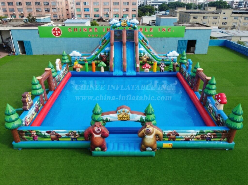 Pool3-858 Boonie Bears Theme Inflatable Pool Water Park