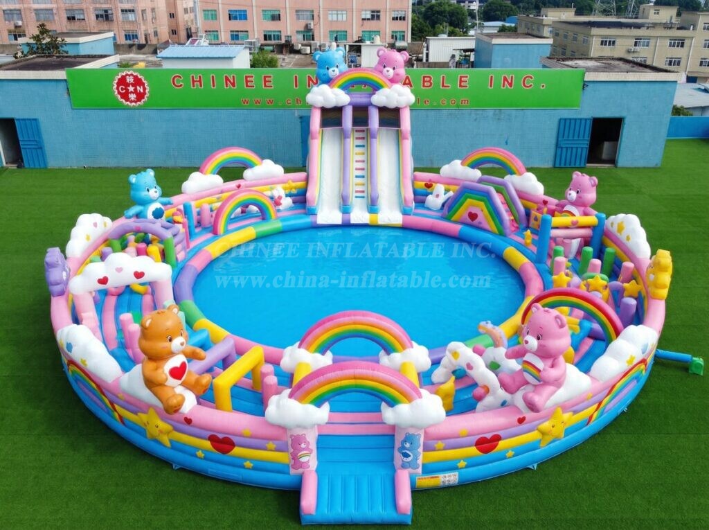 Pool3-860 Care Bears Theme Inflatable Pool Water Park