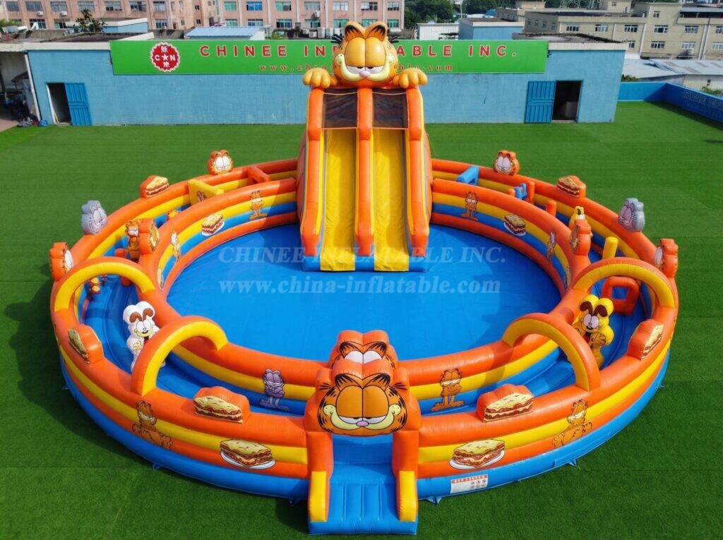 Pool3-874 Garfield Theme Inflatable Pool Water Park