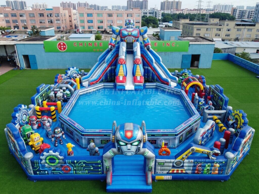 Pool3-900 Robot Theme Inflatable Pool Water Park