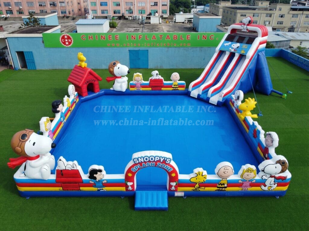 Pool3-906 Snoopy Theme Inflatable Pool Water Park