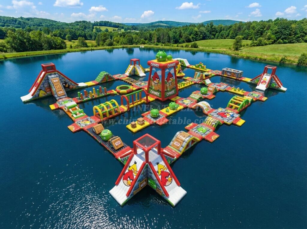 S621 Angry Birds Theme Inflatable Water Park