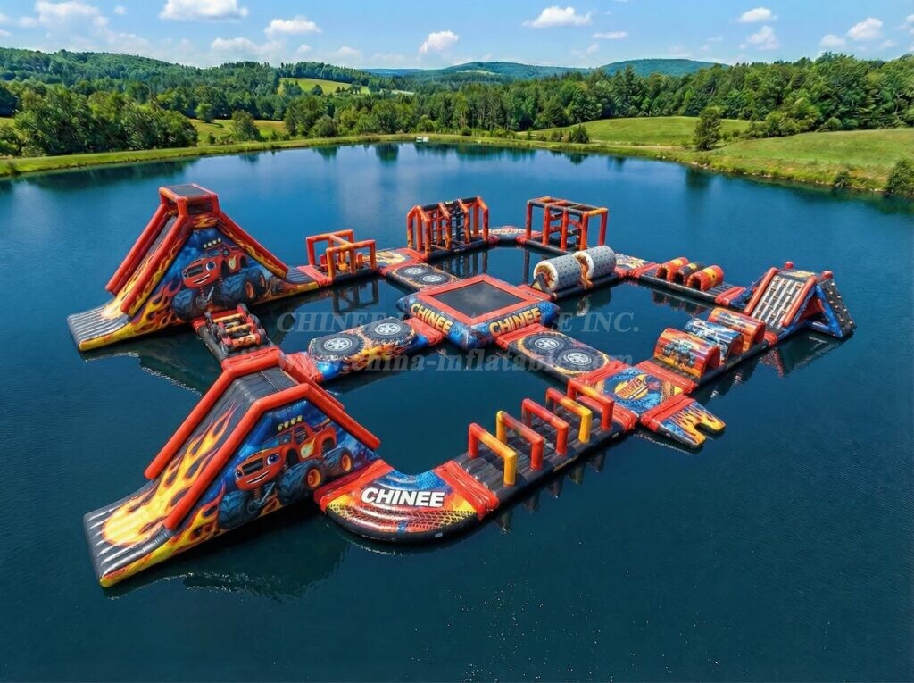 S667 Blaze Monster Theme Inflatable Water Park