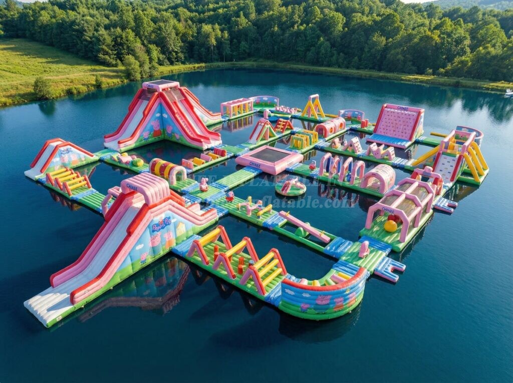 S697 Peppa Pig Theme Inflatable Water Park