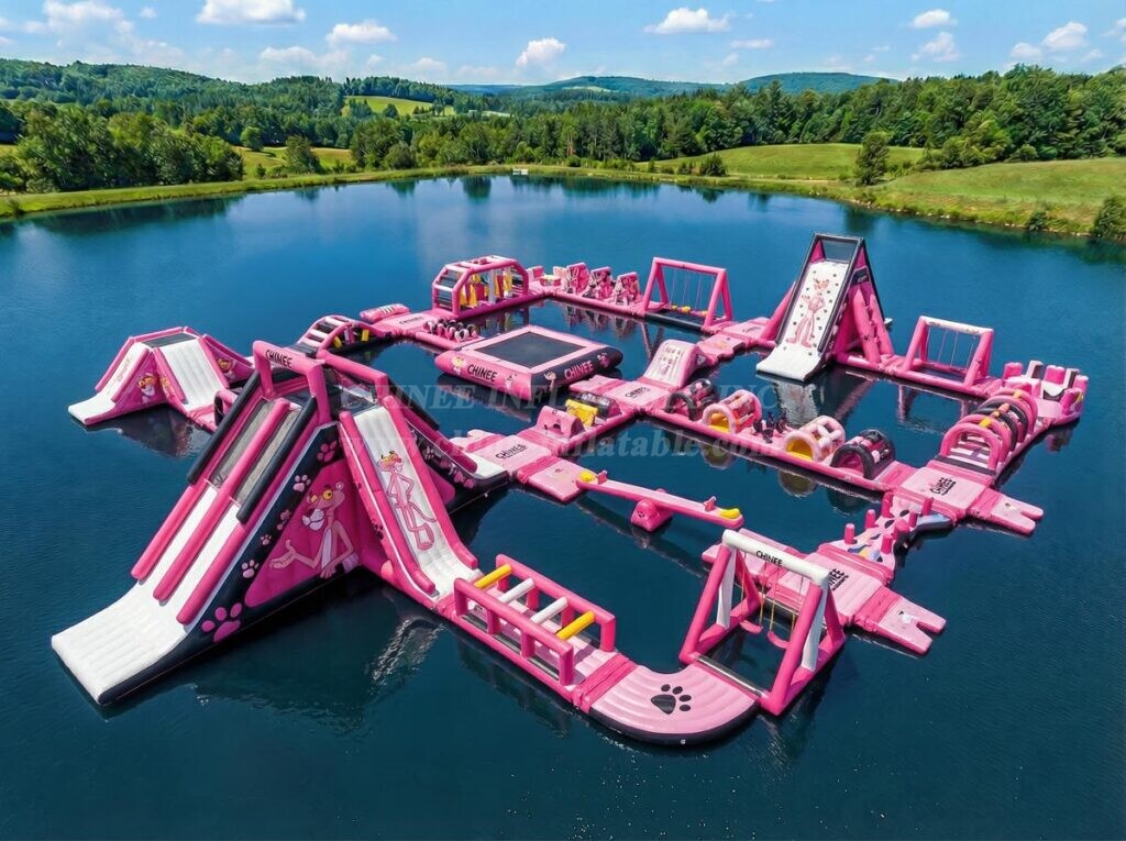 S698 Pink Panther Theme Inflatable Water Park