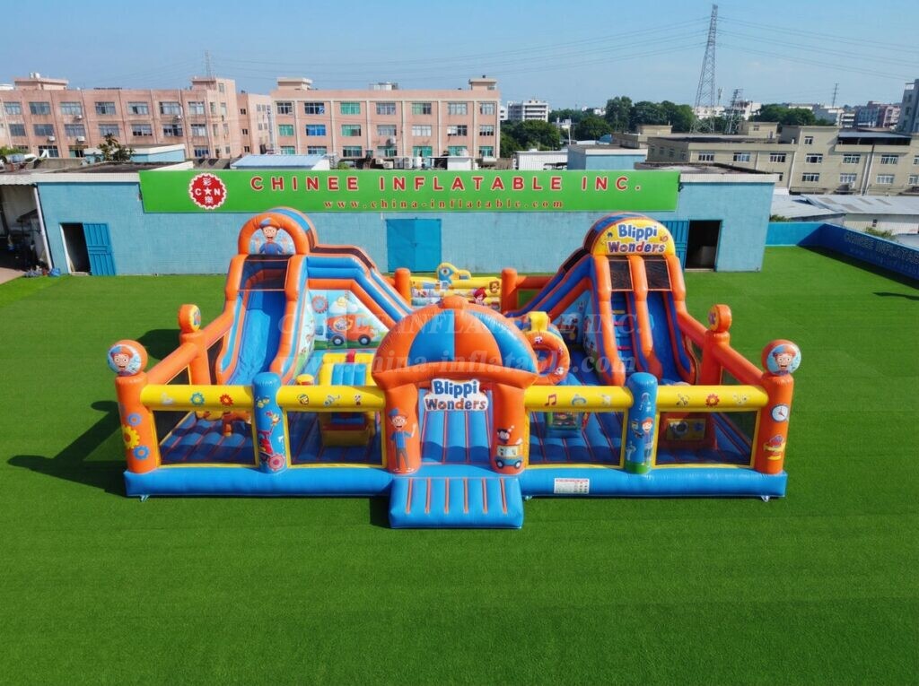 T2-7107 Blippi Wonders Theme Inflatable Bouncer