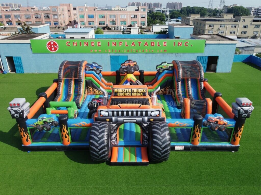T2-7136 Monster Trucks Theme Inflatable Bouncer